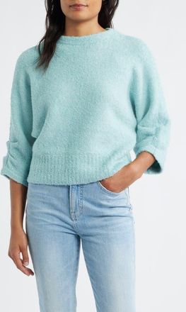 Wit & Wisdom Bouclé Sweater in Aqua Haze at Nordstrom, Size X-Small