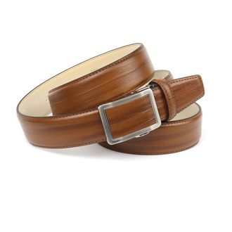 Anthoni Crown Lederg&uuml;rtel ANTHONI CROWN, Herren, Gr. 11,5, braun, Rindsleder, unifarben, G&uuml;rtel Lederg&uuml;rtel, leicht bombiert, mit farblich passend bezogener Schlies