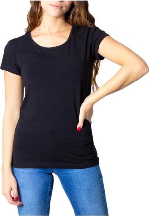 Only T-shirt met korte mouwen - Dames - T-shirts - Zwart - XS - Katoen - Tops