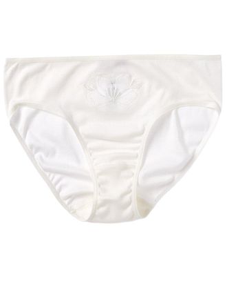 Hanro Hanro Floral Embroidered Hi-Cut Brief