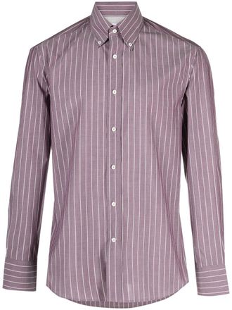 Brunello Cucinelli Camicia a righe - Viola