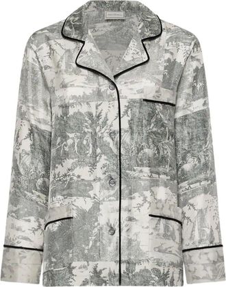 Pierre-Louis Mascia Camicia con stampa Landscape - Grigio
