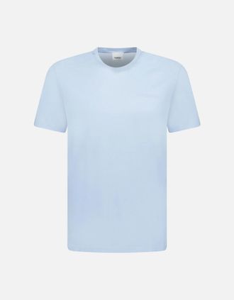 Burberry Mens Burberry Jenson Crew Neck Logo T-Shirt Light Blue - Size: 38