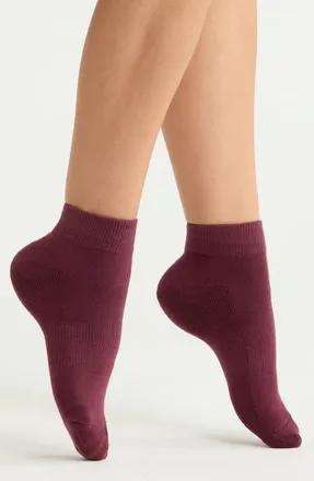 Nordstrom 3-Pack Everyday Quarter Socks in Burgundy Multi at Nordstrom, Size 9-11