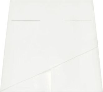 Courr&egrave;ges Asymmetrische wikkelrok - Dames - Korte rokken - Wit - S - Leer - Rokken