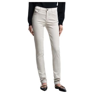Emporio Armani Slim-fit Trousers, female, Beige, W32, Slim-fit Trousers