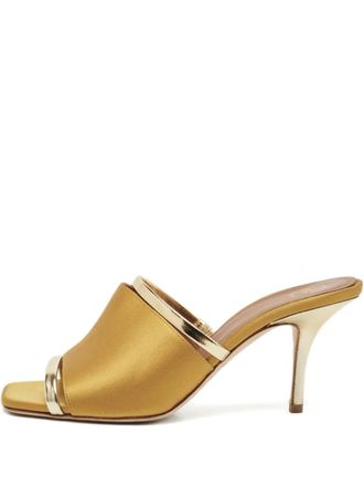 Malone Souliers Laney leather heeled slides - Oro