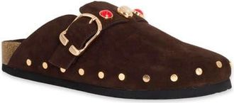 Shushop Tina Clog in Brown Suede at Nordstrom, Size 6.5