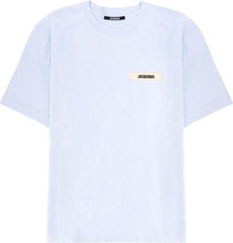 Jacquemus Le T-shirt Gros Grain - Heren - T-shirts - Blauw - 2XL - Tops