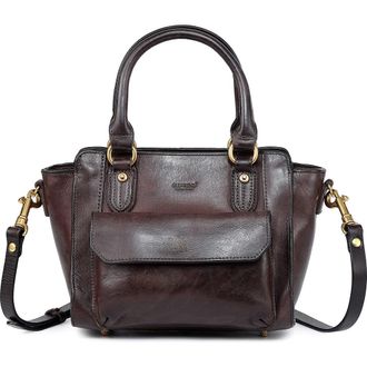 OLD TREND Pansy Mini Satchel Bag in Dark Brown at Nordstrom Rack