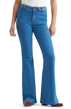 Wrangler Belted Flare Jeans in Turquiose at Nordstrom, Size 30