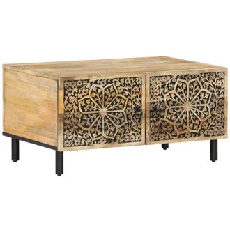 vidaXL Mesa De Centro De Madera Maciza De Pino 80x50x40 Cm Vidaxl