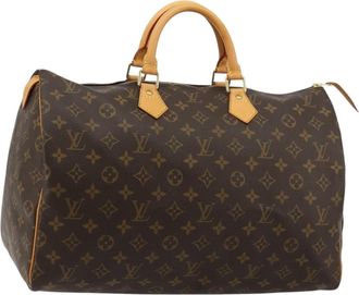 Louis Vuitton Speedy Handbag Monogram Canvas Brown Canvas Handbag (Pre-Owned)