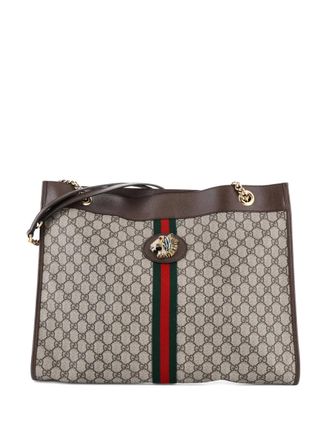 Gucci Rajah Chain GG Coated Canvas Large tote bag - women - Fabric - One Size - Brown