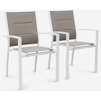 Sweeek Silla De Jard&iacute;n Apilable De Aluminio, Set De 2