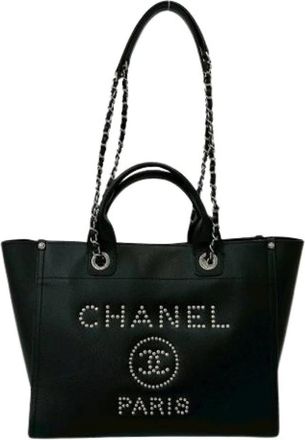 Chanel Pre-owned Vintage Tote Bag - Dames - Vintage Shopper - Zwart - ONE Size - Vintage