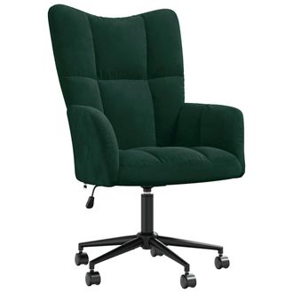 vidaXL Sill&oacute;n De Relax De Terciopelo Verde Oscuro Vidaxl