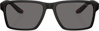 Prada rectangle-frame sunglasses - men - Acetate - 58 - Black