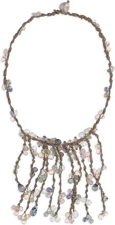 Mela Collana con cristalli - Marrone