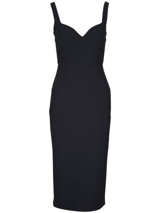Veronica Beard Abito midi smanicato - Nero