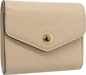 Gucci Pre-owned Vintage Portemonnee - Dames - Vintage Accessoires - Beige - ONE Size - Leer - Vintage