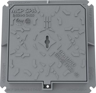 Leonardo Chiusino ghisa ermetico d400 dim. esterne cm 40x40