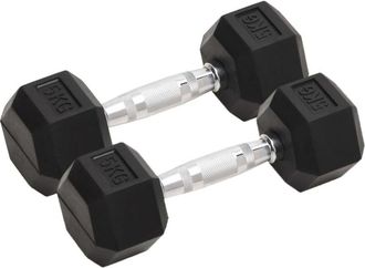 vidaXL Mancuernas 2 Unidades Total Hierro Fundido 10 Kg Vidaxl