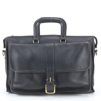 Coach Black Leather Briefcase (Pre-Owned)