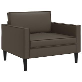 vidaXL Sill&oacute;n Xl Marr&oacute;n Cuero Sint&eacute;tico Vidaxl
