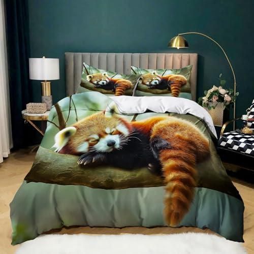 Housse De Couette 140x200 Cm Motif Tigre 3D - Microfibre Douce Avec 2 Taies D'oreiller 65x65 Cm - Parure De Lit Sauvage - 3