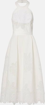 Elie Saab Embroidered halterneck cocktail dress