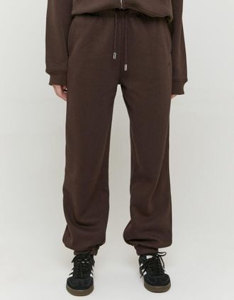 Tally Weijl Sweathose TALLY WEIJL SPACOLUCAS, Damen, Gr. 34, N-Gr, seal braun, Sweatware, Obermaterial: 65% Baumwolle, 35% Polyester, unifarben, regular fit lang,