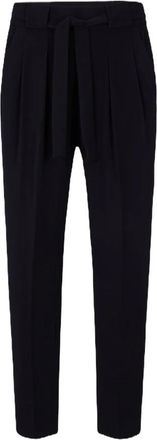 Windsor Cr&ecirc;pe-pantalon met bandplooien - Dames - Broeken - Blauw - Maat: XS Zijde