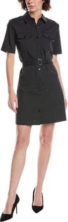 Theory Mini Linen-Blend Shirt Dress