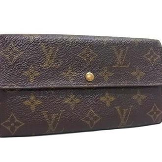 Louis Vuitton Brown Monogram Long Wallet (Bi-Fold) (Pre-Owned)