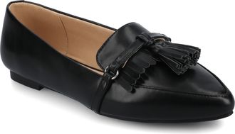 Journee Collection Womens Jannah Medium and Wide Width Tassel Loafer Flats