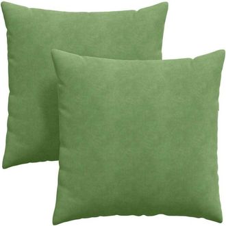 vidaXL Cojines De Sof&aacute; 2 Pcs Verde Claro 80 X 80 Cm Tela De Pana Vidaxl