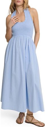 Nobody's Child Caterina Halter Midi Dress in Blue at Nordstrom, Size 10