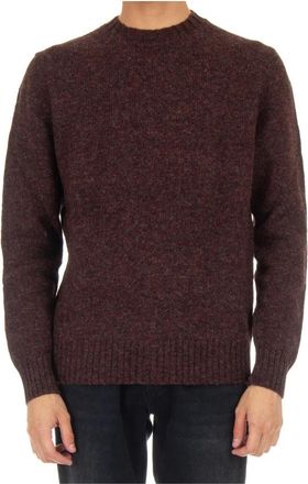 Ballantyne Round-neck Truien - Heren - Ronde hals truien - Paars - M - Wol - Truien & Vesten