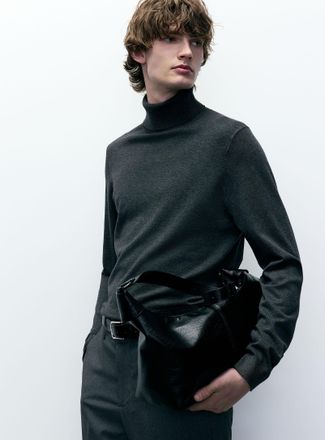 Le 31 Mens Silky knit Turtleneck Sweater