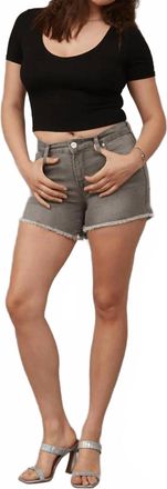Lola Jeans Liana Shorts In Mid Ash