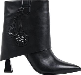 Karl Lagerfeld Debutante enkellaarsjes - Dames - Schoenen - Zwart - Maat: 40 EU Leer