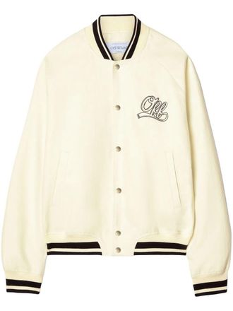 【関税込・国内発送】Off-White white fleece 00 varsity White Fleece 00 Varsity in NEUTRALS for Men | Off-White™