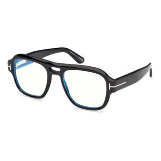 Tom Ford Glasses, unisex, Black, Size: 54 MM Pilot Optical Frame