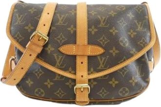 Louis Vuitton Pre-owned Cross Body Bags, female, Brown, Size: ONE SIZE Pre-owned Saumur 30 Shoulder Bag