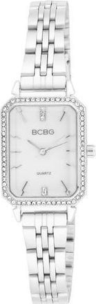 BCBGeneration Octotank Crystal Quartz Bracelet Watch, 23mm in Silver at Nordstrom Rack