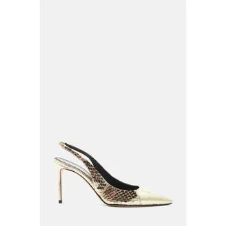 Scarosso Sutton Pumps in Gold - Elaphe at Nordstrom, Size 39.5