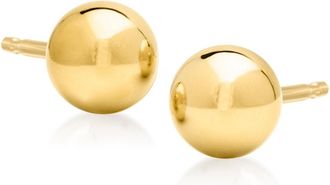 RS Pure by Ross-Simons 5mm 14kt Yellow Gold Ball Stud Earrings
