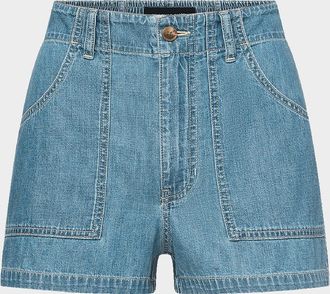 Veronica Beard Sally Cotton Denim Shorts