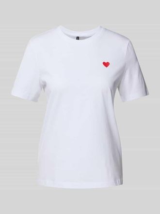 Vero Moda Regular Fit T-Shirt mit Motiv-Stitching Modell PAULINA in Weiss, Gr&ouml;&szlig;e XS